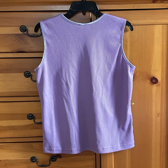 Alia Lavender Ribbed Tank Top - Picture 2 of 3